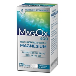Mag-Ox Magneesiumilisand, farmatseutiline magneesiumoksiid 483 mg, kõige kontsentreeritud magneesiumivorm, 120 tabletti