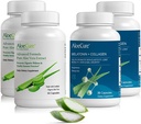 AloeCure Organic Aloe Vera kapslite pakend - 4 tükki - 2 x melatoniin + kollageen, 2 x Aloe Vera kapslit