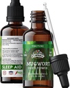 Mugwort Extract Vedel tilgad – Orgaaniline Lõõgastus, Sleep Support Drops – Natural Mugwort Tinktuur – Made in USA - 2 Fl Oz