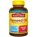 Nature Made linaseemneõli 1000 mg, kala vaba Omega 3 täiendus, toidulisand südame tervise toetamiseks, 100 softgels, 100 päeva pakkumine
