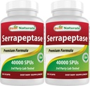 Parimad looduslikud Serrapeptaas 40000 SPU-d 90 Vcaps (90 loendit (2 pakendit))