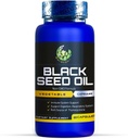 Black Seed Oil Kapsel, Non-GMO, Vegan, Halal, Külmpressitud, Premium Kvaliteet, 100% Vedel Puhas Mustseemneõli Kapslid, 60 Arv, 1000mg Serving