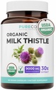 USDA orgaaniline piimaohakakapslid - 80% silymariini lisand maksa toetamiseks - super kontsentreeritud 300mg 30: 1 piimaohaka ekstrakt, mis vastab 9000mg - piimaohaka maks Detox 60 päeva pakkumine