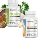 Organixx 7 Seen Orgaaniline Seenelisand (60 Taimekapslit) & Multi-Vita-Maxx Terve Toidu Multivitamiin (90 Gel Kapslit)