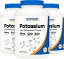Nutrikost Kaaliumtsitraat 99mg, 500 kapslit (3 pudelit)
