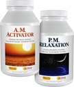 ANDREW LESSMAN A.M. Activator ja P.M. Lõõgastav Kit - 30 kapslit iga - A.M. Activator edendab energia ja rasva ainevahetust, samal ajal kui P.M. Lõõgastav soodustab rahulikku öö und