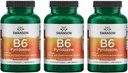 Swanson B6 püridoksiin - vitamiinilisand, mis soodustab südame-veresoonkonna tervist ja energia ainevahetust - looduslik valem, mis soodustab üldist heaolu - (250 kapslit, 100 mg iga) 3 pakendit