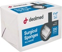 Dealmed 3" x 3" Kirurgilised käsnad, 8-Ply, mitte-naha absorbeerivad Gauze käsnad haavahoolduseks, esmaabikomplektid ja meditsiinilised rajatised, 200 loend (1. pakk)
