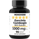MONOHERB Garcinia cambogia 1000 mg - 90 Veg kapslid - kõrge potents 10: 1 ekstrakt