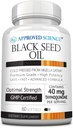 Heakskiidetud Teadus Black Seed Oil - Külmpressitud Nigella Sativa - Suurenda immuunsust, hingamist, kognitiivset ja seedetrakti tervist - 2% Tümokinoon - 1 pudel - 60 Softgels - valmistatud USA-s