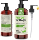 Deley Naturals Dog Fish Oil Islandi 2X Omega - Koerte sügelemine Naha leevendus Omega 3 6 9 allergiatele, kate ja süda - Omega 3 Kalaõli koertele Nahaärritus - 16oz Omegaõli Ameerika Ühendriikides valmistatud koertele