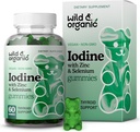 Metsik ja orgaaniline joodikummid 250mcg - immuunsuse tugikompleks w / kaaliumjodiid - Selenium tsingi joodi lisand immuunsusele ja üldisele toetusele - 60 veganit, pektiinipõhised kummikud