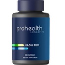 ProHealth NADH Pro - Boost NAD+ (25 mg, 60 Fast-Acting lozenges) Suurendage energiat, mälu ja fookust | Mood Support | Antioksüdant | ATP tootmine