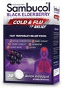 Sambucol Cold and Flu Relief Tabletid - Homöopaatiline Külma Ravim, Külma Ravim Täiskasvanutele, Must Elderberry Külmadeks, Tsink Külma Ravim - 30 Count