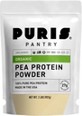 PURIS Orgaaniline hernevalgupulber – USDA Orgaaniline Veganvalk | 27 g Taimevalku Serving | Mitte-GMO Gluteenivaba Sojavaba | Puhas silt | Sujuv maitse | Ideaalne raputamiseks, smuutideks, küpsetamiseks | 2 lb