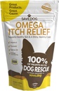 SAVE.DOG Omega Itch Relief koertele - Tervislik naha- ja mantlilisand E-vitamiini, linaõli ja lõheõliga krõbedaks leevendamiseks - lemmiklooma täiendus põhjusega (70 närimist)
