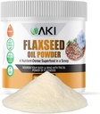 AKI linaseemneõli pulber - pakendatud oluliste toitainetega nagu omega-3 rasvhapped, kiudained ja lignaanid - vabad kunstlikest lisanditest, valmistatud ideaalse kvaliteediga koostisosadest (5,30oz/150g)