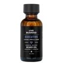 Live Bearded Oil, 1 fl oz - Premium All-Natural Jojoba - Made in USA - Hair and Skin Care for Men with Dry, Flaky Patches | Executive Scent - Cedar, Vanilla
