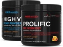 PEScience Pre Workout Stack - Prolific & High Volume, Hapupeach Candy, Lämmastikoksiidi Booster - 40 & 36 Scoops, L Arginiin Nitraat, L tsitrulliin, Pre Workout Powder meestele ja naistele