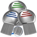 Lice Comb - (Pack of 3) Head Lice ravi, mis on individuaalselt pakendatud professionaalne roostevabast terasest täidis ja niiske kammid eemaldab Munad ümarate näpunäidetega mugavaks kasutamiseks