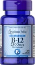 Puritan's Pride Vitamiin B-12 2500 μg Mikromahustid, 100 loend