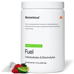 Momentous Fuel Intra-Workout Energy & Hydration Drink Mix - Pulber püsiva energia treeningu ajal - NSF sertifitseeritud sport - GMO- ja gluteenivaba - maasika lubi