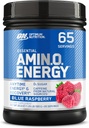Optimum Nutrition Amino Energy - Pre Workout rohelise tee, BCAA, Aminohapped, Keto Sõbralik, Rohelise kohvi ekstrakt, energiapulber - sinine vaarika, 65 serveerimine (pakendamine võib varieeruda)