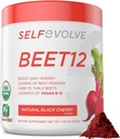Suhkrupeedi juurepulber Orgaaniline 5000mg vitamiin B12 (metüülkobalamiin) ja jälje mineraalid looduslikus musta kirsi maitses, 0g lisatud suhkur - vegan dieetlisand (30 serveerimist)