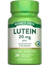 Nature's Truth Lutein ja Zeaxanthin | 20 mg | 39 Softgels | Bilberry | Non-GMO & Gluten Free Supplement