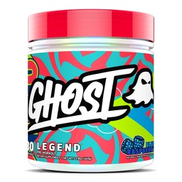 GHOST Legend Pre-Workout Powder, Blue Vaarika - 30 Servings - Pre-Workout meestele ja naistele, kellel on koliin, L-tsitrulliin ja beeta-alaniin energia ja fookus