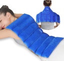 Atsuwell Suur Mikrolainekütte Pad Back, 22 x 13 '' Full Back Soojus Pad Microwavable Soe ja Külm Kompressiooniga, Korduvkasutatavad Mikrolainekütte Padjad Kaela Õlale, Sinine