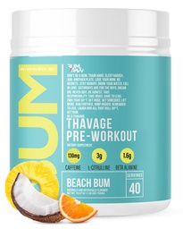 RAW Pre Workout Powder, Thavage (Beach Bum) - Chris Bumstead Sports Nutrition Supplement for Men & Women - Cbum Pre Treening Out, Hüdreerimine, Vaimne Fookus & Energia - 40 Servings