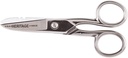 Klein Tools G100CS Käärid, valmistatud USA-s, elektrikäärid, millel on triibulised täpid ja sarustatud plaat, 5-1/4 tolli