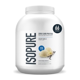 Isopure Zero Carb 100% puhas vadak Isolaatvalgu pulber, laktoosivaba, gluteenivaba, vitamiinidega, kreemjas vanill, 25 g valku serveerimisel, 4,5 lbs, 66 serveerimist (pakendamine võib varieeruda)