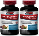 Juuksekasv Juuksekasvu Vitamiinid Ilma biotiinita - DHT Blocker Juuste valem - Tervisliku juuste kasvu toetamine - ta shou wu hallide juuste jaoks, soja isoflavoonide lisand, kudzu juurkapslid, dht Blocker - 2B 120 Cap