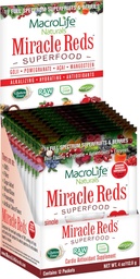 MacroLife Naturals Miracle Reds Superfood Supplement Pulber Antioksüdandid Polüfenoolid Ensüümid Probiootikumid - Toores Mitte-GMO Organic Vegan Gluten & Piimavaba (12 Packet)