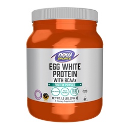 NOW Foods Sport Toitumine, munavalge valk, 16 g BCAA-dega, maitsestamata pulber, 1,2 naela