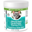 AINULT LOODUSLIK PET Ultimate Daily Senior Senior Feline Multivitamiin w/Tauriin & L-Lysine – toidulisandi pulber täiskasvanutele ja vanematele kassidele – Immuunsüsteemi ja liigeste tugi – Täielik vitamiinivalem, 3.2oz