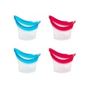 BRBASAP Eye Wash Cup 4Pack Eye Wash Kit Bath Kit Silicone Eyelash Lid Hooldus väsinud kuivadele silmadele Tõhus silmapuhastaja lahendus ladustamiskonteineriga rahustav väsinud silmad (sinine ja roosa)