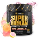 ALPHA LION Core Pre Workout koos kreatiiniga jõudluseks, beeta-alaniin lihastele, L-tsitrulliin pumpamiseks ja Tri-Source kofeiin jätkusuutlikuks energiaks (30 Servings, King Lemonade Maitse)