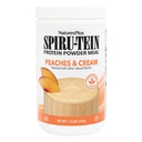 NaturesPlus SPIRU-TEIN Shake - virsikud ja kreemimaitse - 1,1 naela, Spirulina valgu pulber - taimse toidu asendamine, vitamiinid ja mineraalid energia jaoks - taimetoitlane, gluteenivaba - 15 serveerimist