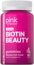 PINK Biotin Gummies naistele | 60 Count | Vitamiin juustele, nahale ja küüntele | Puuviljamaitse | Mitte-GMO & Gluteenivaba
