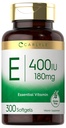 Carlyle E-vitamiini Softgel kapslid 400 IU | 180mg | 300 Count | Non-GMO ja Gluteenivaba valem