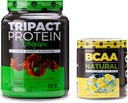 Nutroloogia TRIPACT Veganvalgu pulber, Veganvalgu raputamiseks, Šokolaadi maapähklivõi (20 serveerimist) BCAA looduslik, taimepõhine BCAA pulber, sidrunimaitse (30 serveerimist)