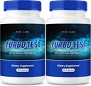 TurboTest Dietary Pills for Men, TurboTest Capsules for Healthier Body, TurboTest Maximum Strength Formula, TurboTest Advanced Supplement Reviews (120 kapslit) (pakk 2)