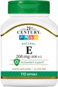 21. sajand E 400 RÜ Looduslikud (D-Alfa) Softgels, 110-Count