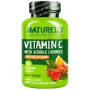 NATURELO C-vitamiin orgaanilise acerola kirsiekstrakti ja tsitruseliste bioflavonoididega - Vegan Supplement - Immune Support - 500 mg VIT C per Cap - Non-GMO - 90 kapslit