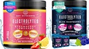 PÕHITOITMED Elektrolüüdid Pulber Ultimate Hydration & Wellness Bundle - Juicy Maasikas Lemonade & Sweet Blue Vaarika Elektrolüütpulbrid - Nullsuhkur, Keto-Friendly, 90 Servings Iga