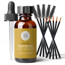 Pure Body Naturals Castor Oil ripsmete ja kulmude jaoks - 1 Fl Oz toitev kulm & Lash kasvu seerum - orgaaniline, heksaanivaba, külmpressitud, rafineerimata - ripsmete ja kulmude kasvu seerum naistele