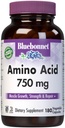 Bluebonnet Amino Acid 750 mg Vitamiinikapslid, valged, 180 loend